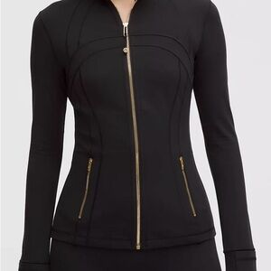 Lululemon Athletica Black Jacket with Gold Zipper